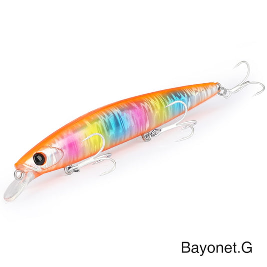 Ultra Long Casting 135S Saltwater Sinking Minnow BAYONET Tungaten Weight Fishing Lure Seabass Hard Bait 135mm 26.4g