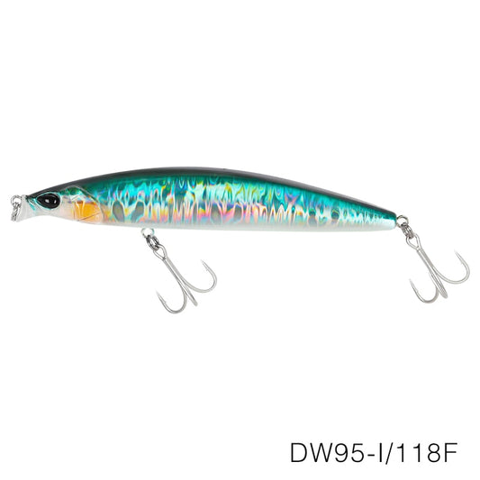 Shallow Range Floating Fishing Lure DW95 118F Shallow Range Minnow Sea Fishing Artificial Hard Baits 118mm 19g 0-30cm