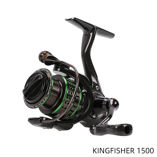 Ultralight Carbon Spinning Fishing Reel Kingfisher 800 1000 1500 1500S Shallow Spool Lure Reel For Light Game Ajing