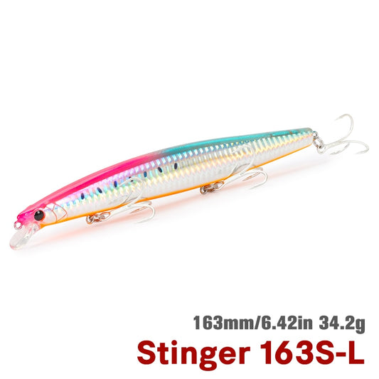 Ultra Long Casting Sinking 163S  Saltwater Minnow STINGER 163mm 34.2g Sea Fishing Lure Artificial Large Hard Baits