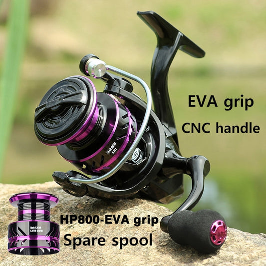 Fishing Reel HE 6000 Max Drag 10kg Metal Spool Grip Spinning Reel For Carp Reel Fishing Equipment Pesca Bass Fishing