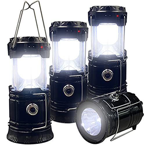 Portable LED Camping Lights Foldable, Lightweight, Waterproof, Solar USB, LED Flashlight Survival Kit