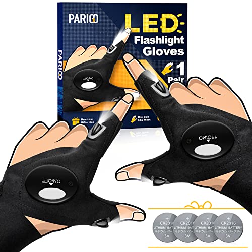 flashlight gloves for men - Stuffed socks for men Christmas birthday gifts for father-in-law, the guy who drives a car. Unique tools Fun gadgets for men Camping accessories Fishing gifts for men