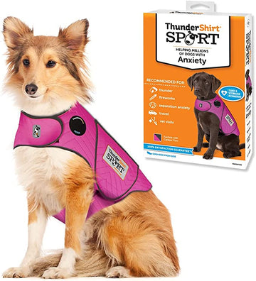 Thundershirt dogs clothing Thundershirt Dog Anxiety Jacket, Fuchsia, Large