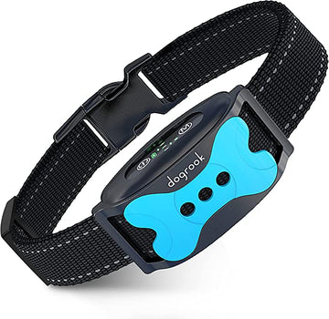 DogRook Dog Bark Collar - Rechargeable Smart Anti Barking Collar for Dogs - Waterproof No Shock Bark Collar for Small/Medium/Large Dogs - Anti Bark Collar for Dogs with 5 Sensitivity Levels
