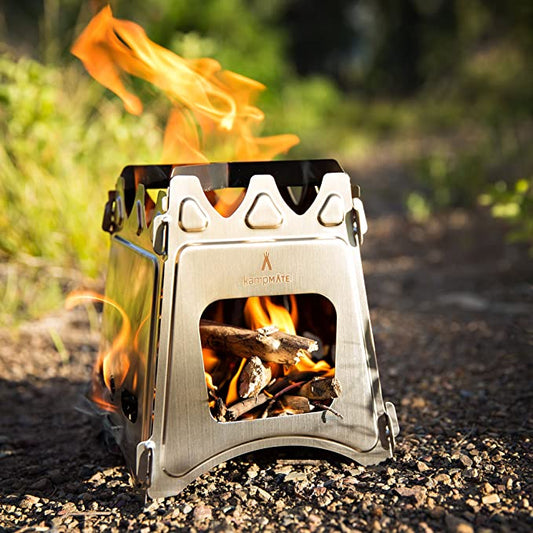 Ultra Light Portable Wood Burner Camping Stove , Backpack Stove With Nylon Carrying Case - Perfect for Survival Packs & Emergency Preparedness