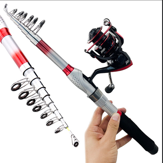 1.8m-3.6m Telescopic Fishing Rod Reels Combos Fishing Reel Pole  Kit for Travel Fishing Tackle